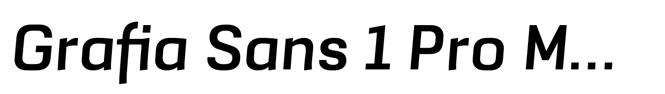 Grafia Sans 1 Pro Medium Italic